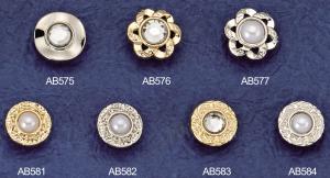 ABS塑膠電鍍鈕釦 AB575～AB584-芷伃有限公司